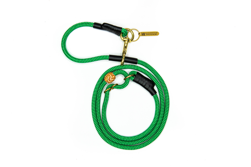 "The Promenade" Signature leash with luxurious brass accents